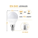 Spherical LED Bulb E14 G45 4.2W Opal 323lm