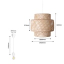 Wicker pendant lamp "Onna".