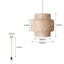 Wicker pendant lamp "Onna".
