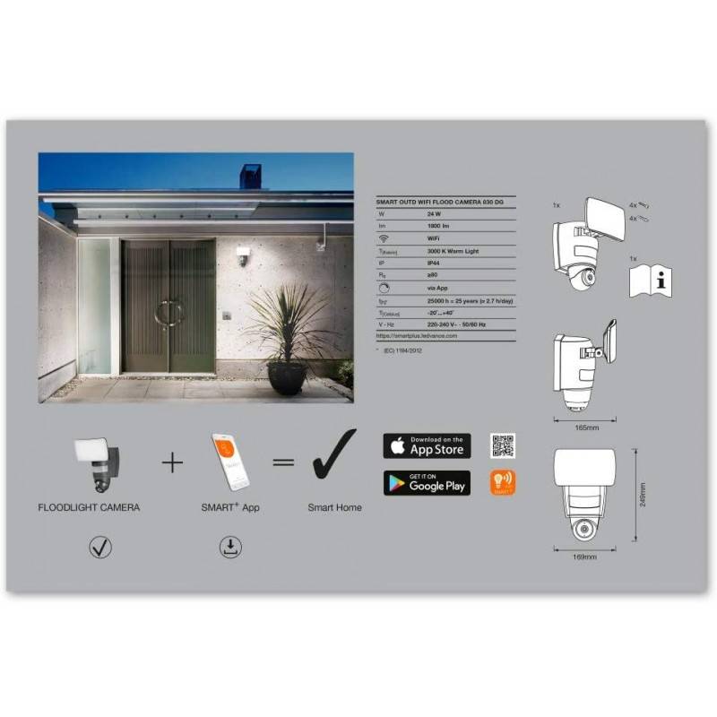 Cámara Smart WiFi OUTD FLOOD CAMERA 24W DG LEDV