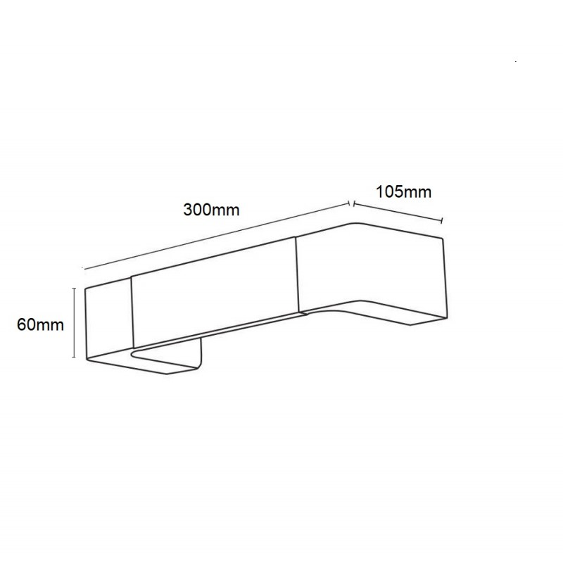 Bi-directional LED wall light "Etso" - 6W - 3000K - 30cm