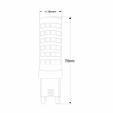 Tubular G9 LED Bulb - 220/240V AC - 6W - Dimmable
