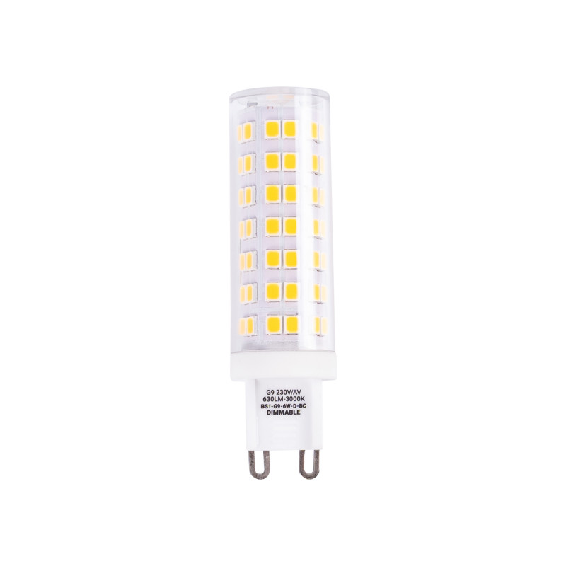 Tubular G9 LED Bulb - 220/240V AC - 6W - Dimmable