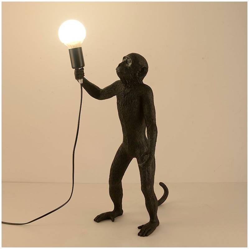 Resin monkey lamp "Micu".
