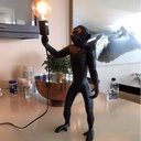 Resin monkey lamp "Micu".