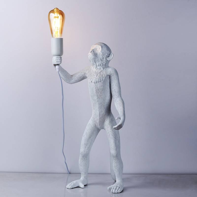 Resin monkey lamp "Micu".