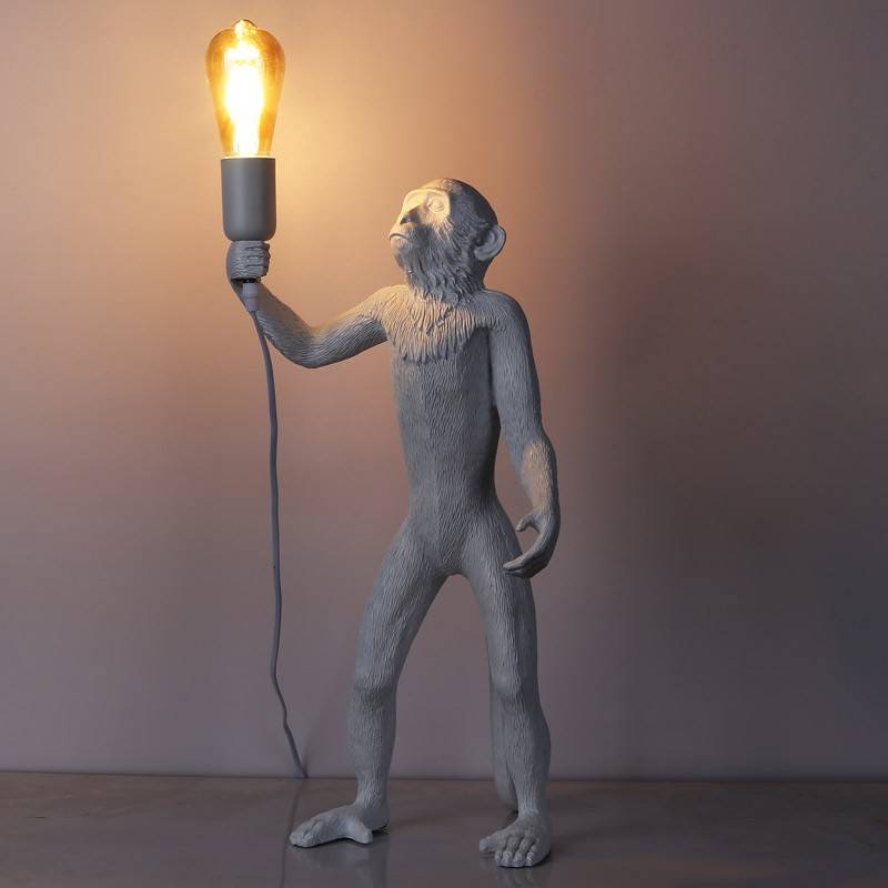 Resin monkey lamp "Micu".