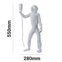 Resin monkey lamp "Micu".