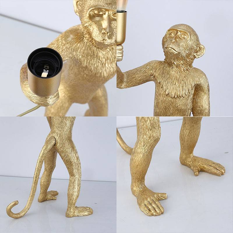 Resin monkey lamp "Micu".