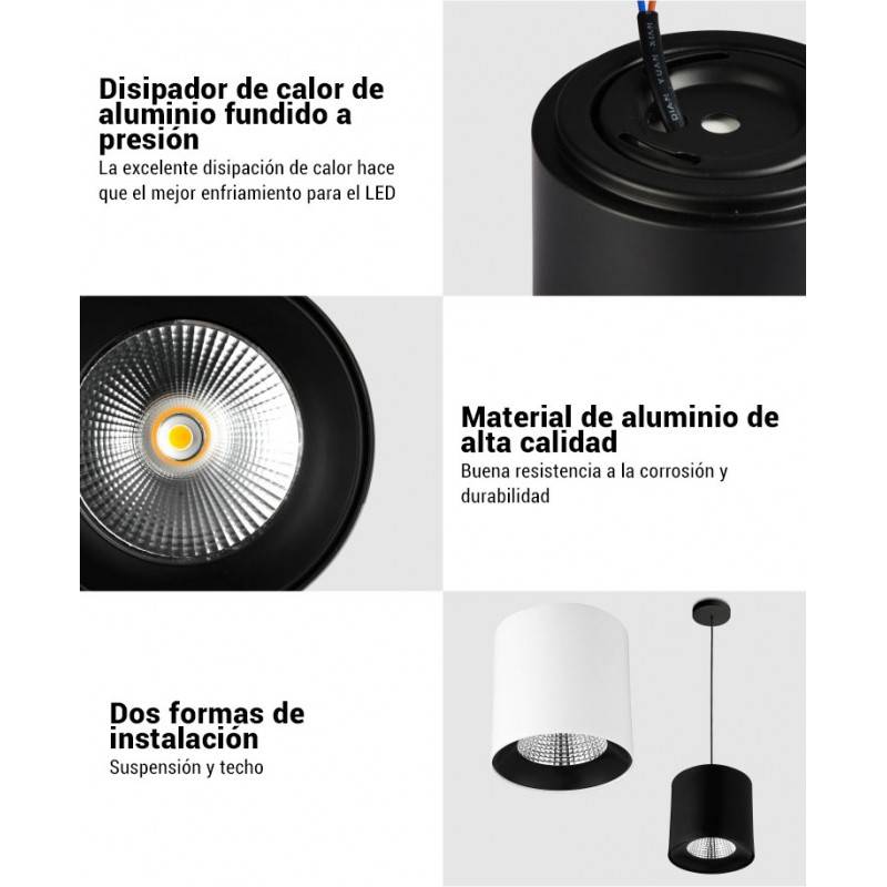 Ceiling light CCT mini "GESS" COB 15W IP54