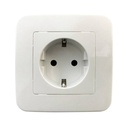 Socket Schuko plug 2 poles and ground 16 amperes
