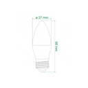 LED candle bulb E27 C37 4.2W 300lm Opal