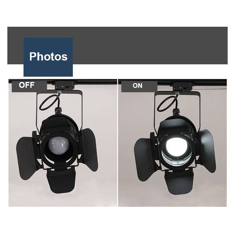 Adjustable spotlight  for 1-phase track - "Cinema" - E27