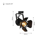 Adjustable spotlight  for 3-phase track - "Cinema" - E27