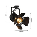 Adjustable spotlight  for 3-phase track - "Cinema" - E27