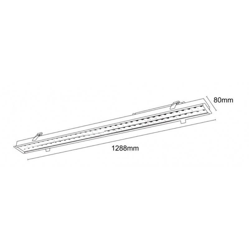 CCT 40W UGR19 Recessed Linear LED Spotlight CCT 40W UGR19 Osram Chip