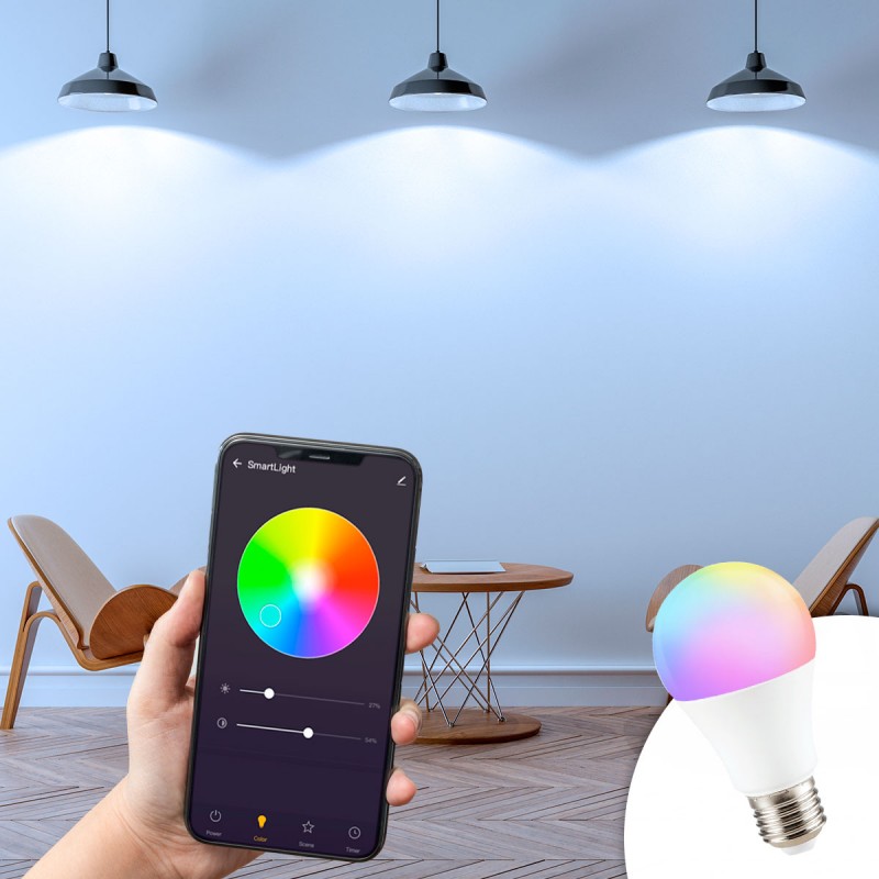 Smart WIFI Smart Bulb RGBWW E27 9W