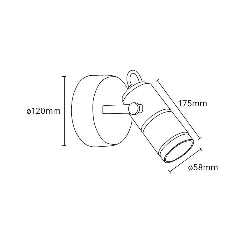 Wall and ceiling light LED COB "ESCOP" Adjustable with adjustable light angle  - 12W