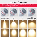 Wall and ceiling light LED COB "ESCOP" Adjustable with adjustable light angle  - 12W