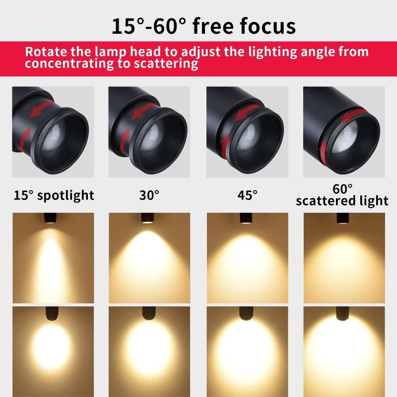 Wall and ceiling light LED COB "ESCOP" Adjustable with adjustable light angle  - 12W