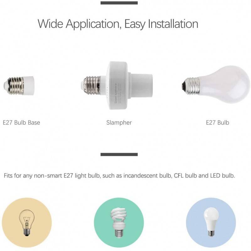 E27 WiFi Smart Lamp Holder Adapter | SONOFF SLAMPHER