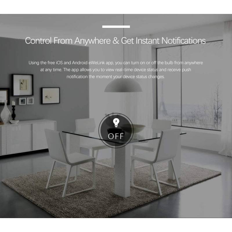 E27 WiFi Smart Lamp Holder Adapter | SONOFF SLAMPHER