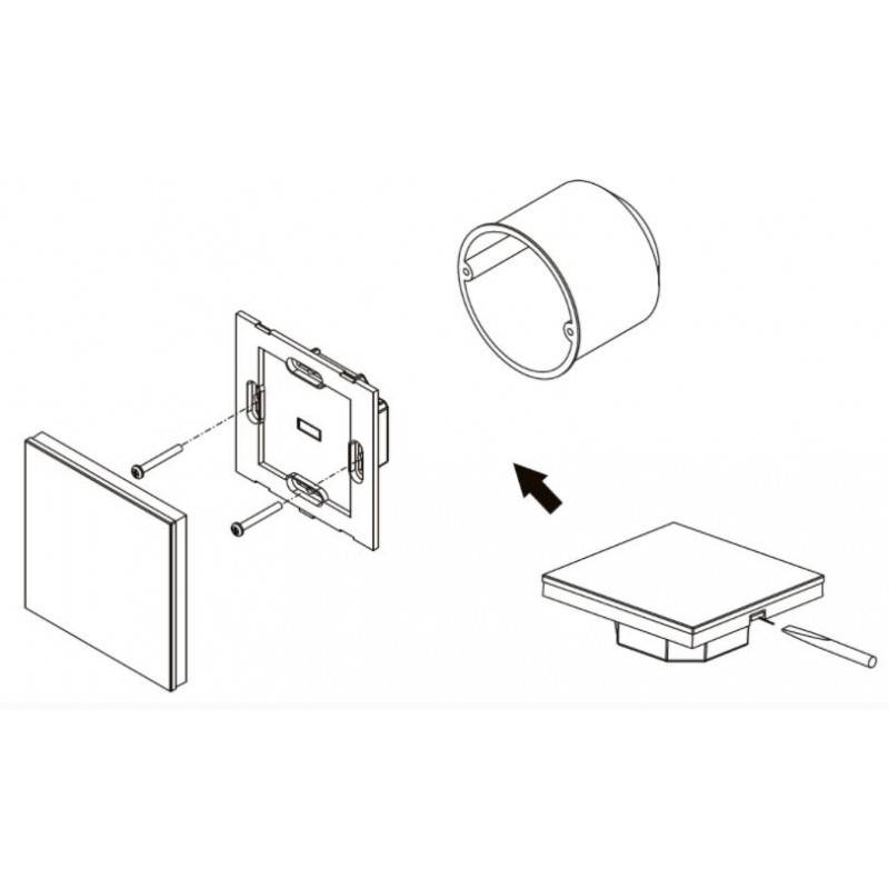 Single color DALI touch panel - 4 zones - SUNRICHER