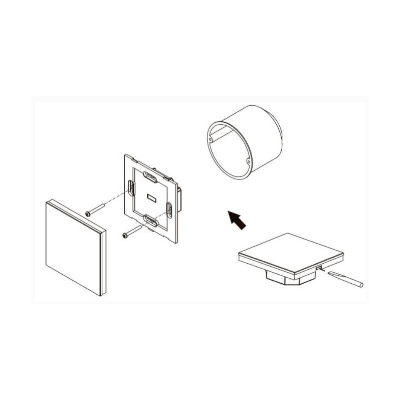 CCT touch dimmer mechanism for 4 zone LED lighting - SUNRICHER - DALI