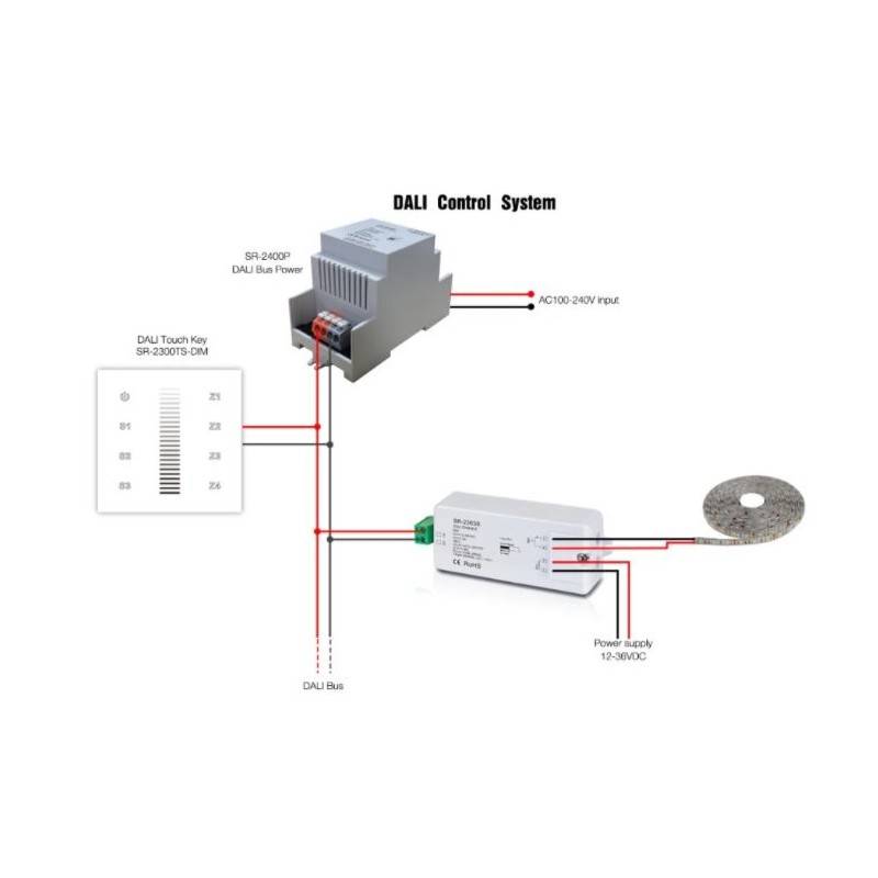 Sunricher power supply for DALI 100-240V AC / 16V DC 250mA