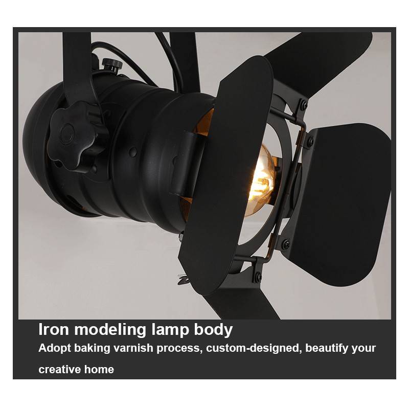 Extending and adjustable spotlight for 3-phase track - "Cinema" - E27