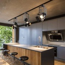 Extending and adjustable spotlight for 3-phase track - "Cinema" - E27