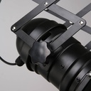 Extending and adjustable spotlight for 3-phase track - "Cinema" - E27