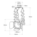 Extending and adjustable spotlight for 3-phase track - "Cinema" - E27