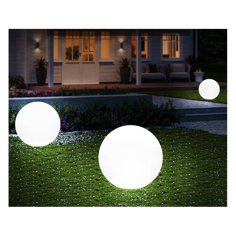 LED RGBW RESIN WHITE LED Sphere, 50CM. 2.4W, IP65, Rechargeable
