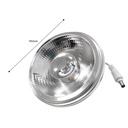 AR111 12W dimmable LED bulb - 24º - External driver - 1500lm