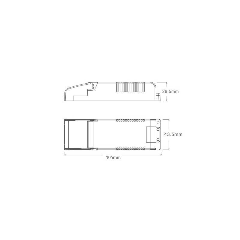 DALI PUSH 9-42V 14W multicurrent dimmable driver (200-350mA)