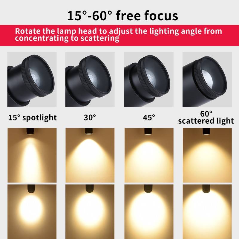 COB LED Ceiling Light "COOPEN" Adjustable with Zoom 12W