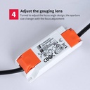 COB LED Ceiling Light "COOPEN" Adjustable with Zoom 12W