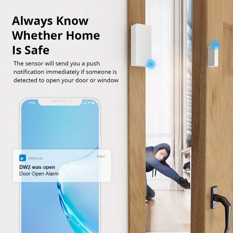 Sensor de Alarma, apertura de puertas y ventanas | SONOFF DW2-wi-fi