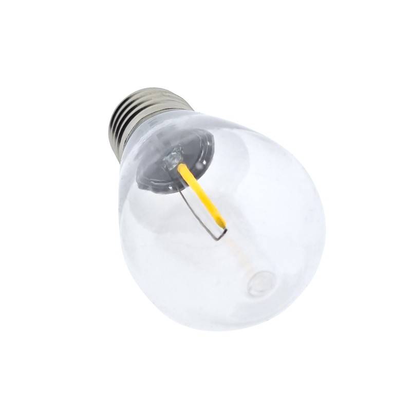 LED Bulb E27 S14 Clear 1W