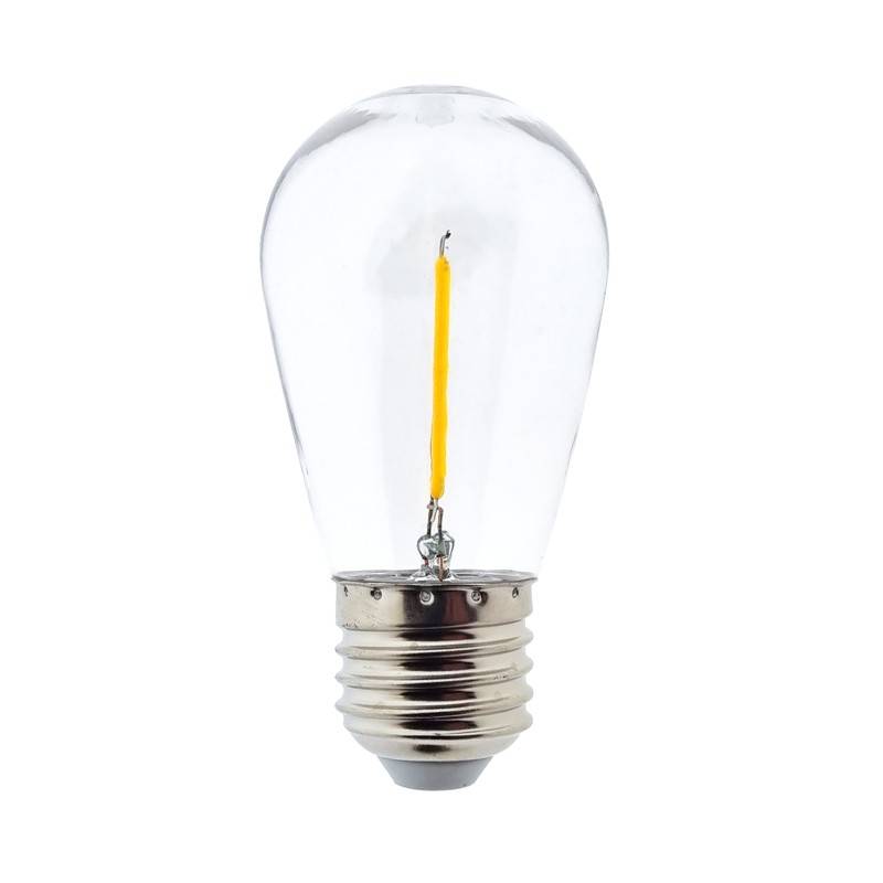 LED Bulb E27 S14 Clear 1W