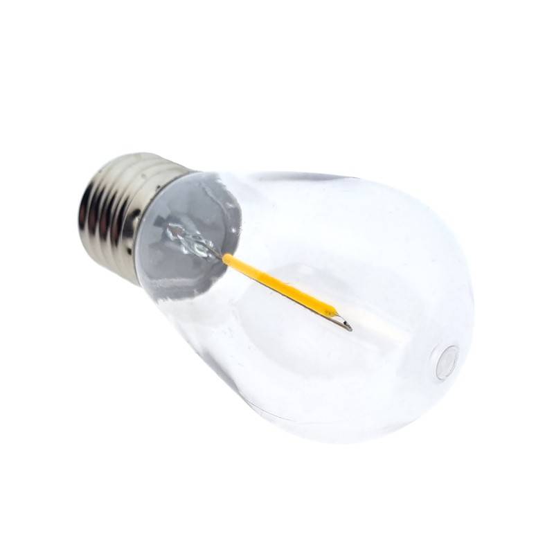 LED Bulb E27 S14 Clear 1W