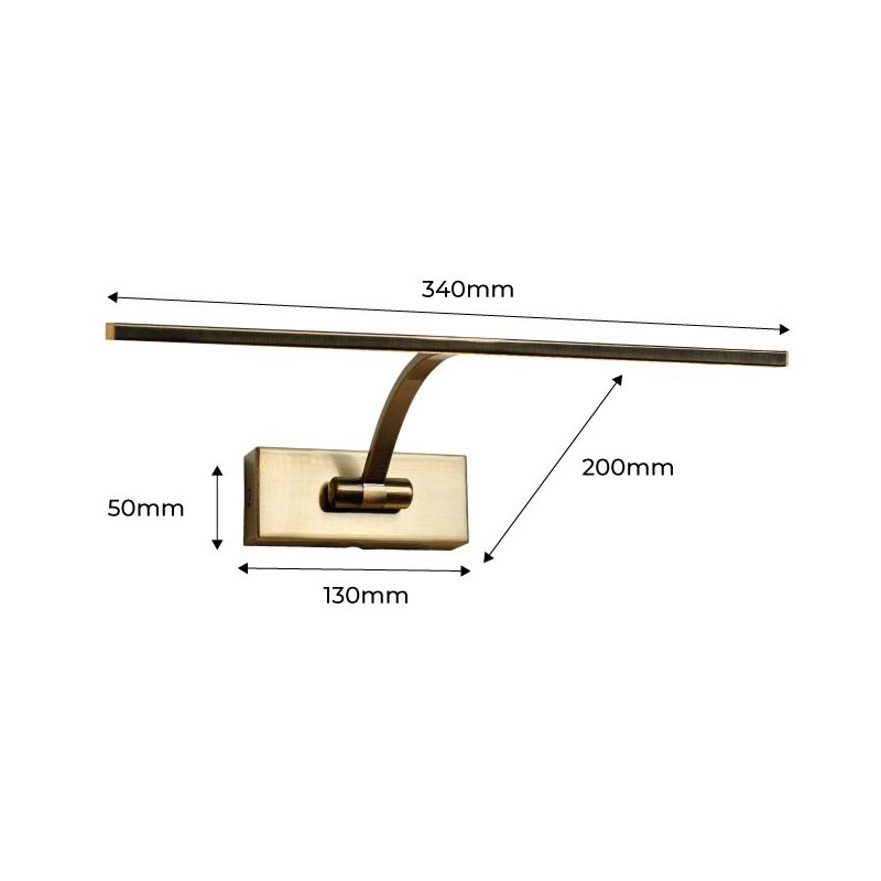 Adjustable 6W LED wall sconce for picture lighting