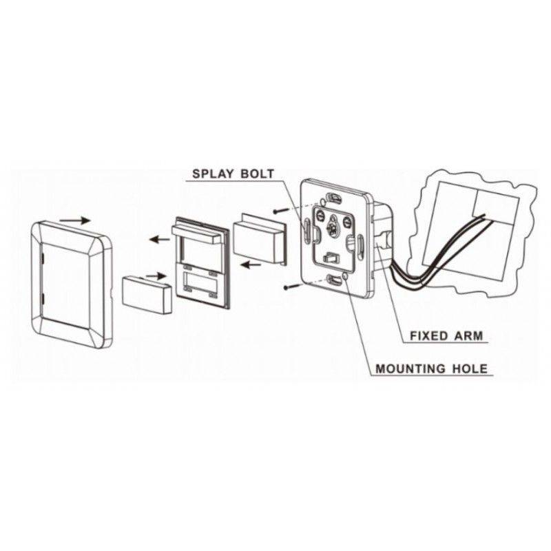 160º round PIR wall motion sensor