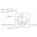 160º round PIR wall motion sensor