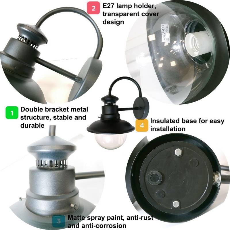 Vintage wall lamp "London" - IP44 - E27