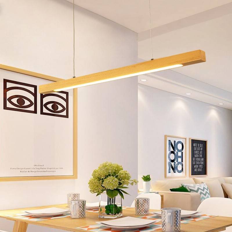 Wooden pendant lamp "COAK" 24W Dimmable