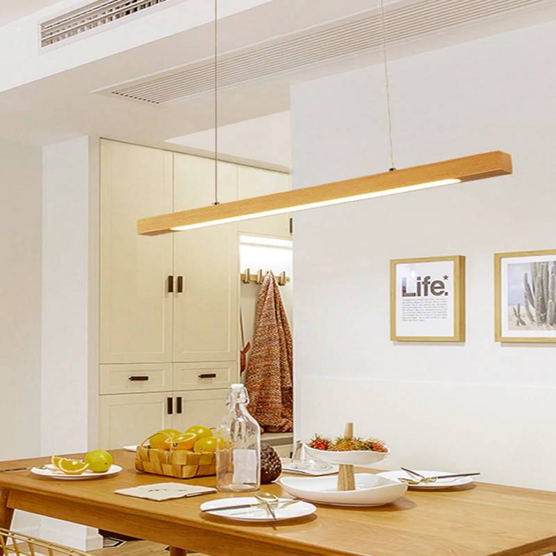 Wooden pendant lamp "COAK" 24W Dimmable