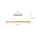 Wooden pendant lamp "COAK" 24W Dimmable