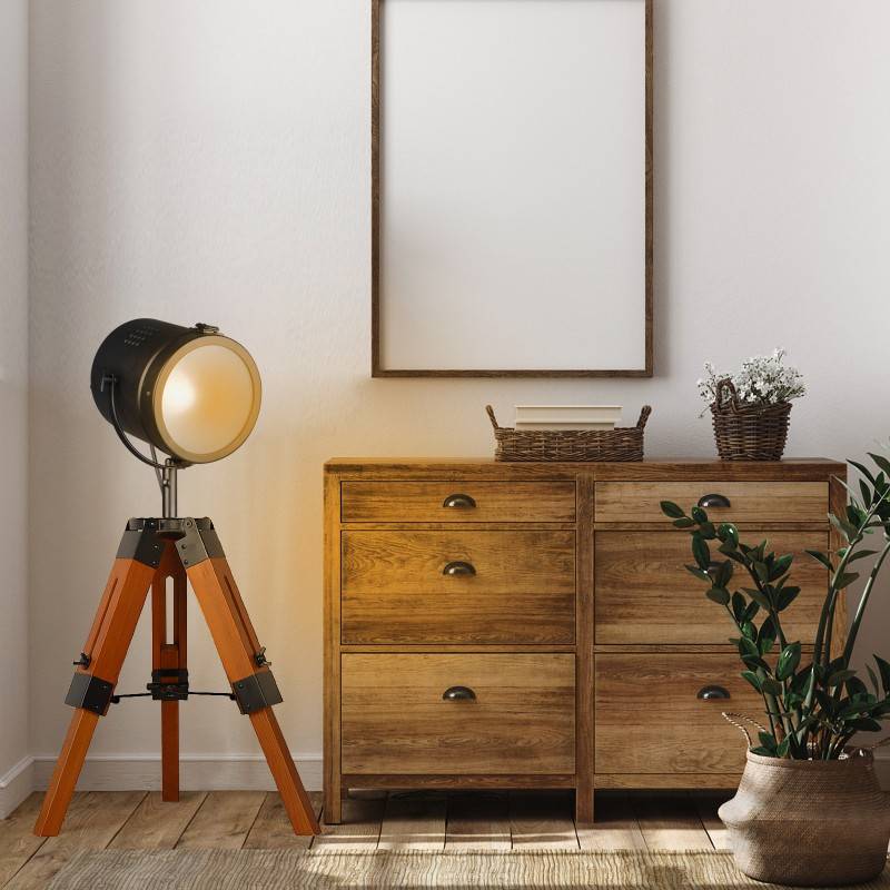 Vintage table or floor lamp with tripod "CARPEN".